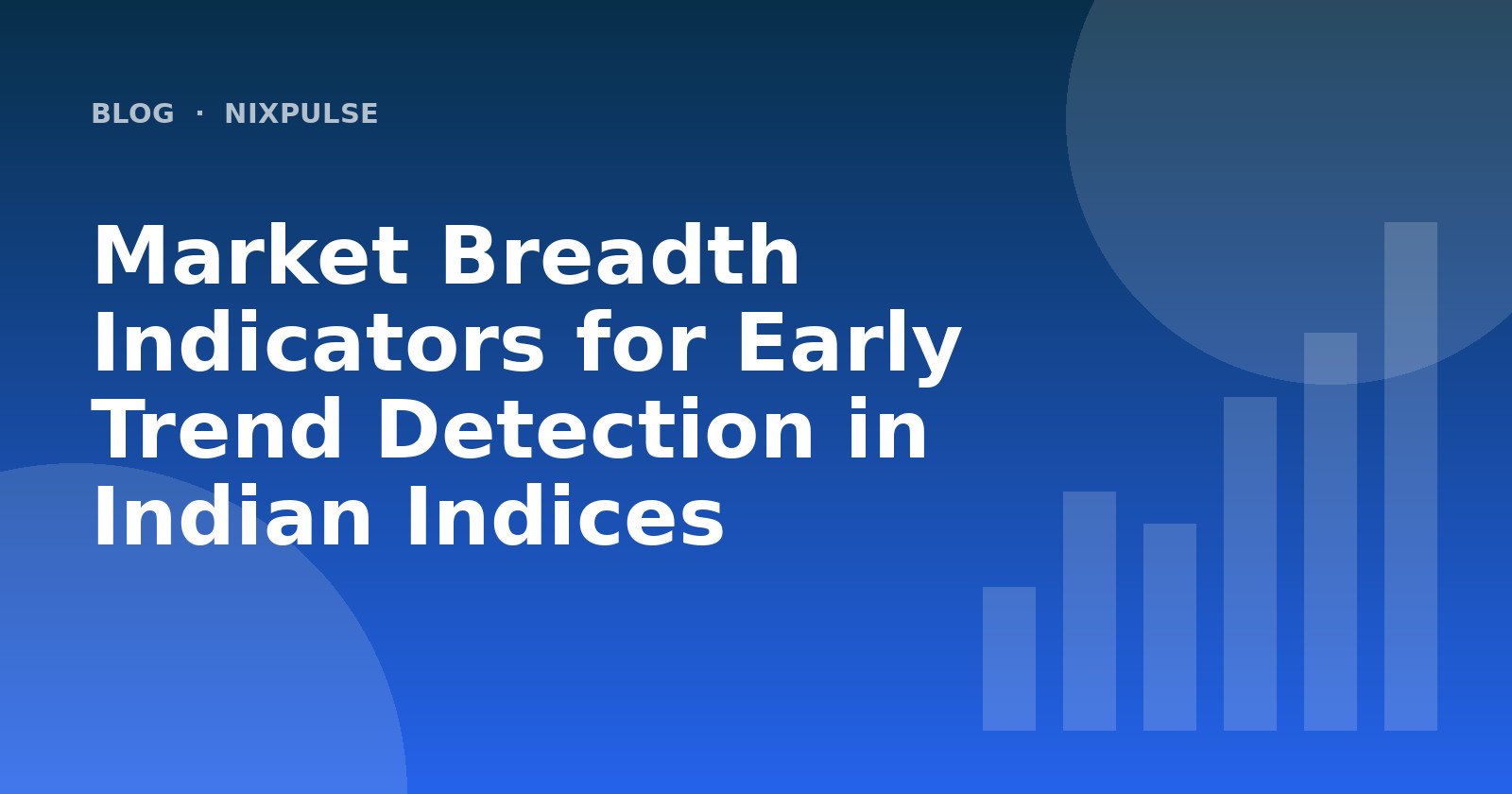 Market Breadth Indicators for Early Trend Detection in Indian Indices