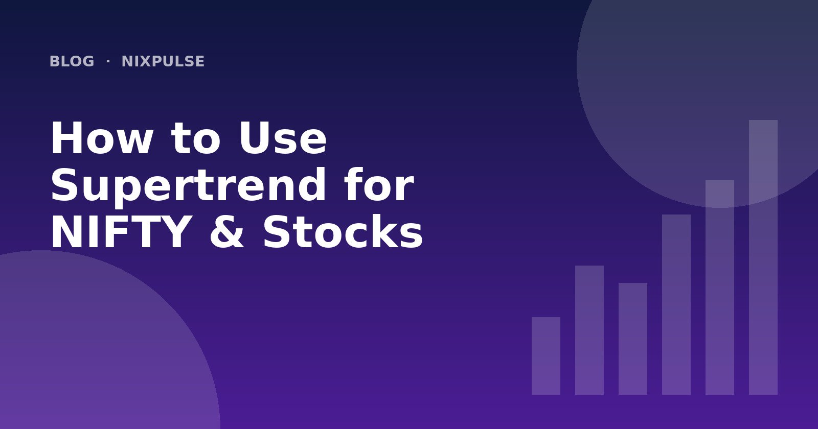 How to Use Supertrend for NIFTY & Stocks