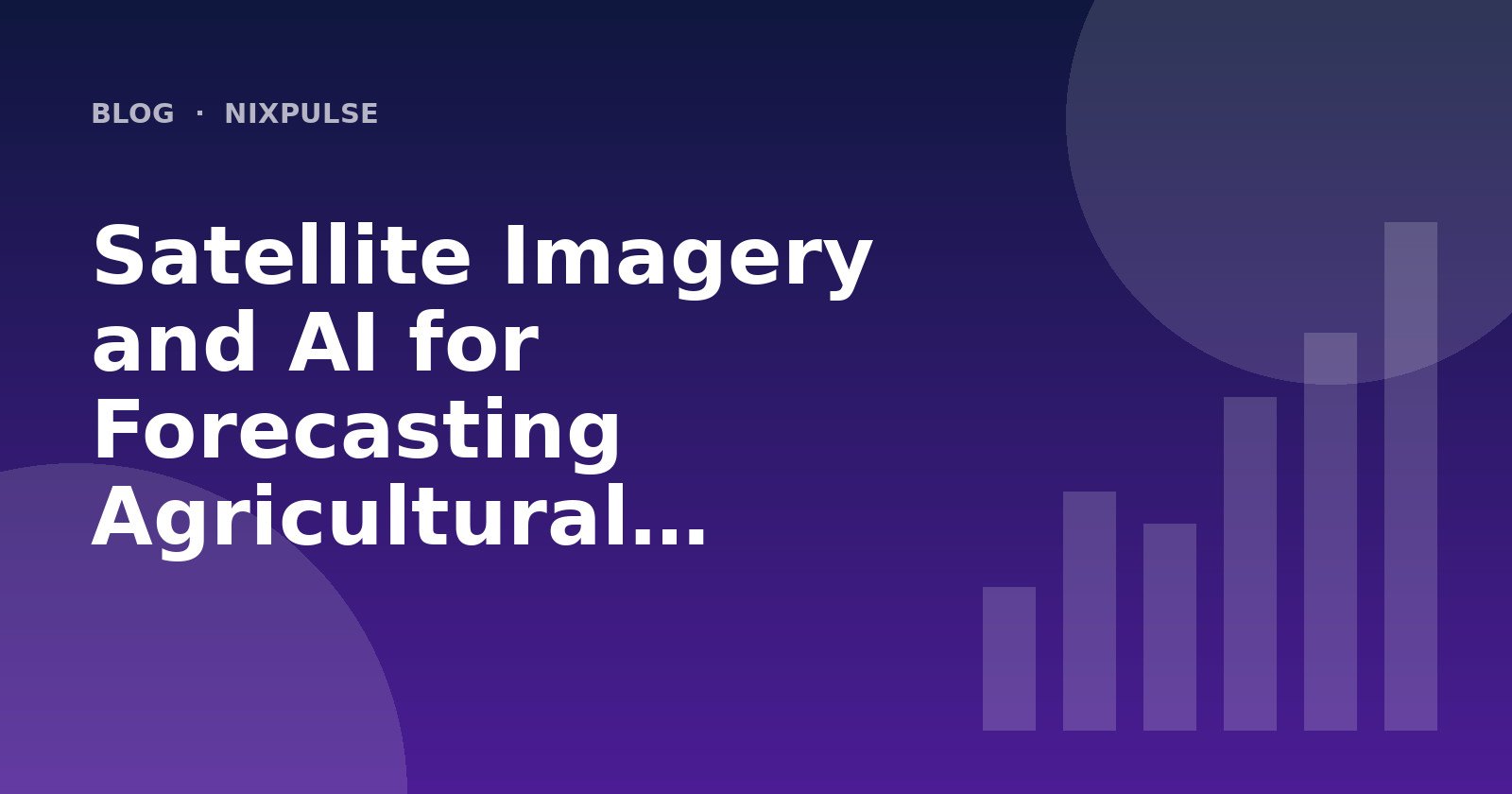 Satellite Imagery and AI for Forecasting Agricultural Commodities