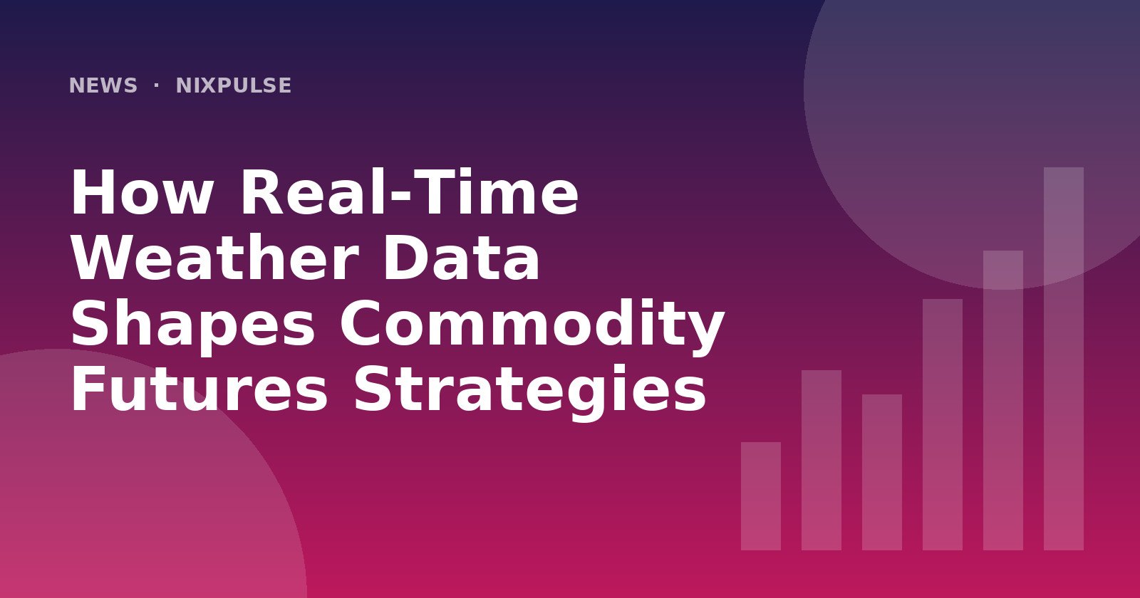 How Real‑Time Weather Data Shapes Commodity Futures Strategies
