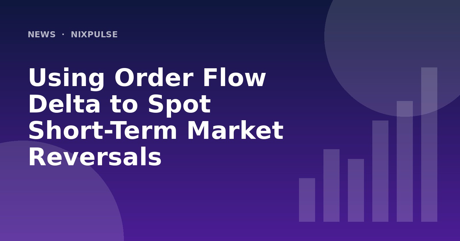 Using Order Flow Delta to Spot Short-Term Market Reversals